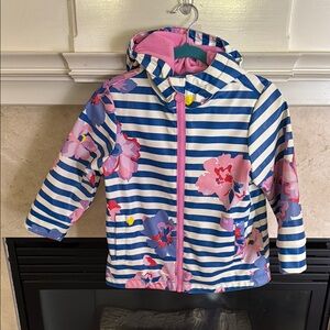 Striped Floral Hooded Jacket